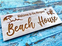Personalized Beach House Sign Coastal Decor